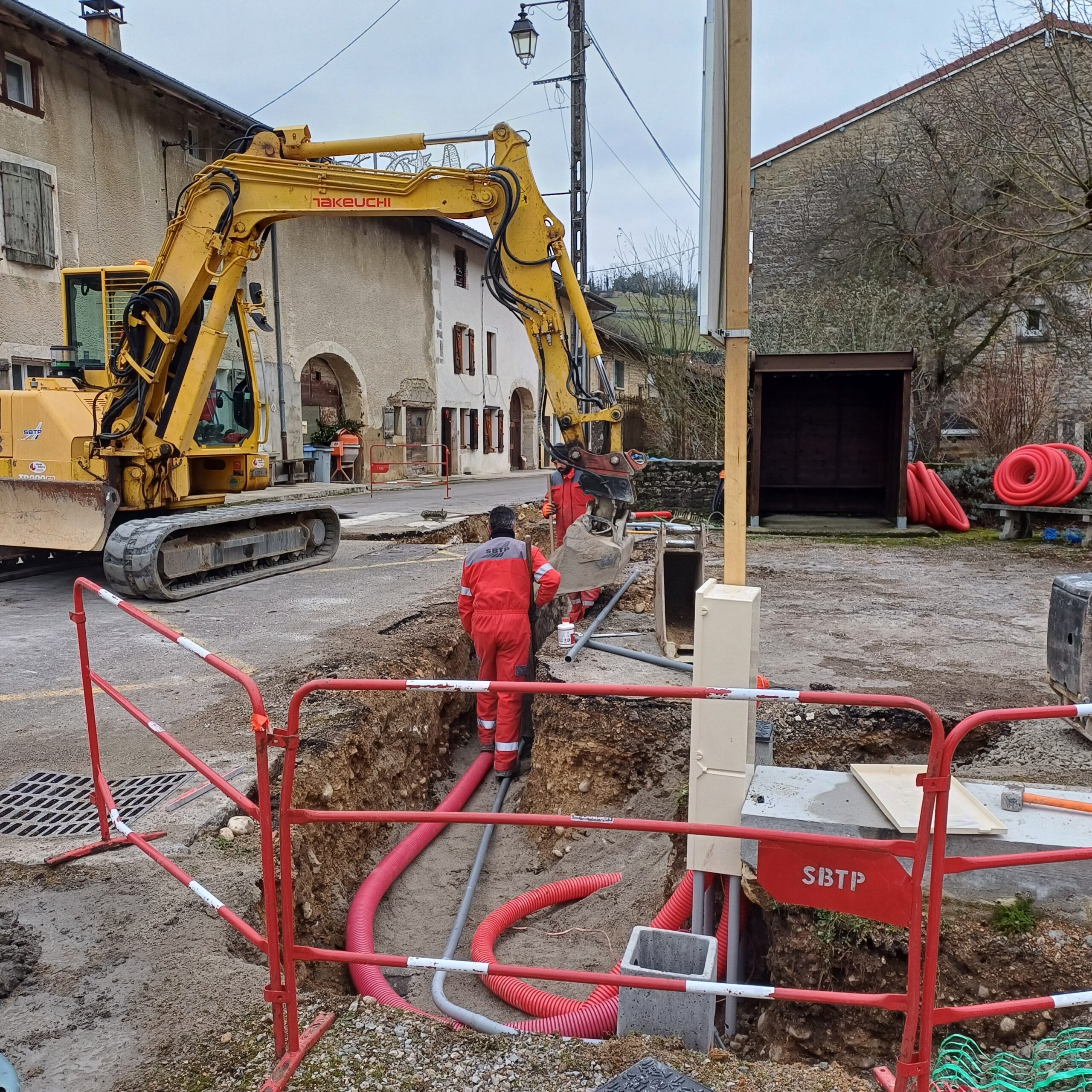 Illustration des travaux Effacement de la ligne sur Cornod