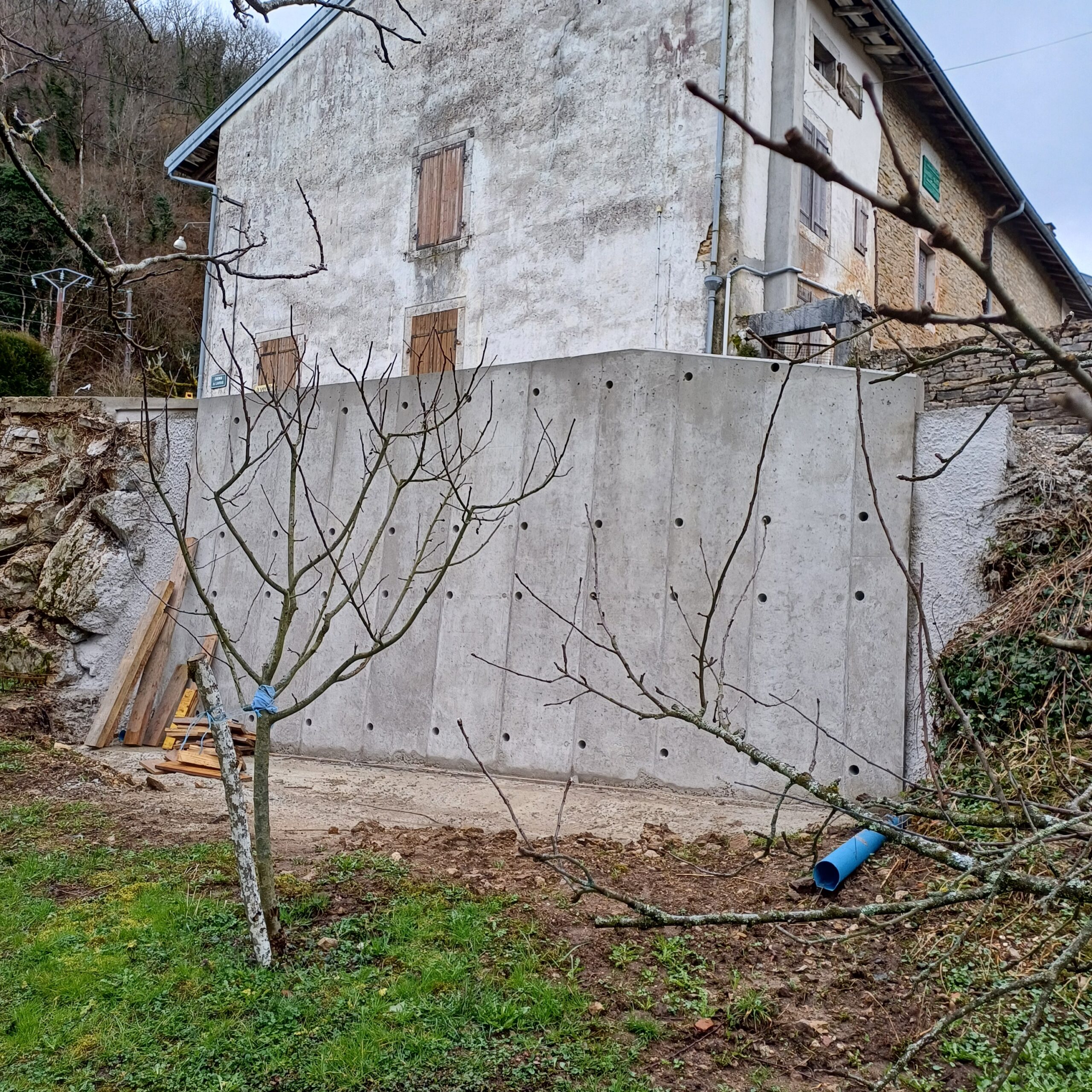 Illustration des travaux Mur de soutien